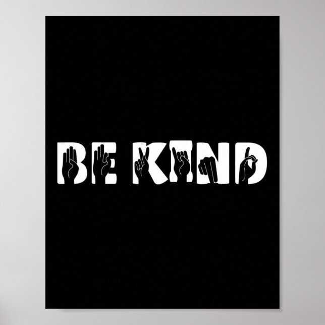 Kind Sign Language Deaf Awareness Kindness Support (Front)