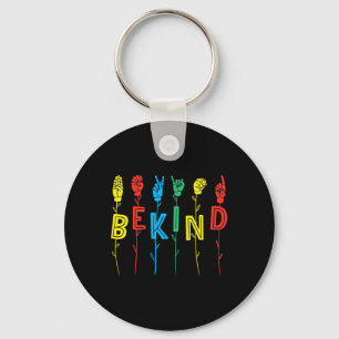 Kind Sign Language Hand Autism Awareness Asl Inter Key Ring
