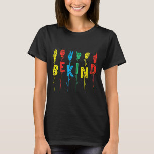 Kind Sign Language Hand Autism Awareness Asl Inter T-Shirt