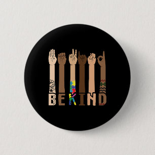 Kind Sign Language Hand Talking Teachers Interpret 6 Cm Round Badge