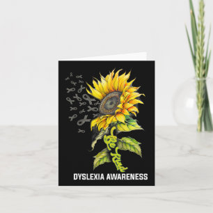 Kind Sunflower Dyslexia Awareness  Card