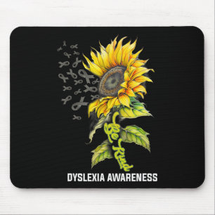 Kind Sunflower Dyslexia Awareness Mouse Pad