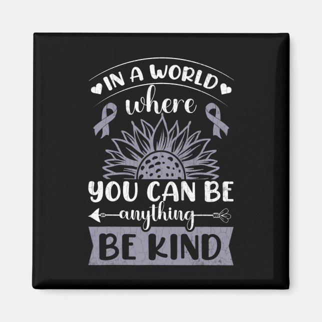Kind Sunflower Funny Dyslexia Awareness Graphic  Magnet (Front)