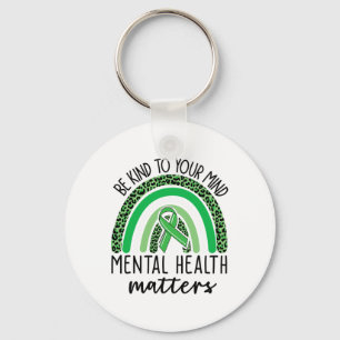 Kind To Your Mind Leopard Rainbow Mental Health Pr Key Ring