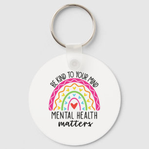 Kind To Your Mind Leopard Rainbow Mental Health Pr Key Ring