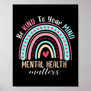 Kind To Your Mind Mental Health Problems Awareness Poster