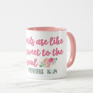 Kind Words Are Like Honey Proverb // Bible Verse Mug