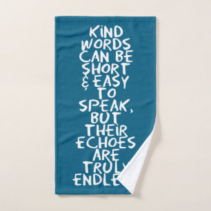Kind words bath towel set