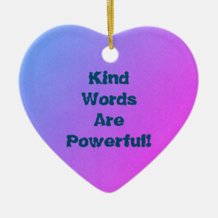 Kind Words      Ceramic Tree Decoration