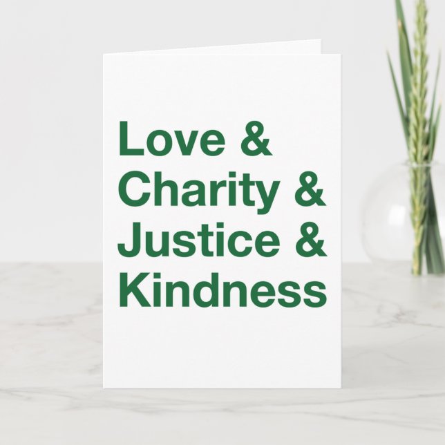 Kind Words Holiday Card (Green) (Front)