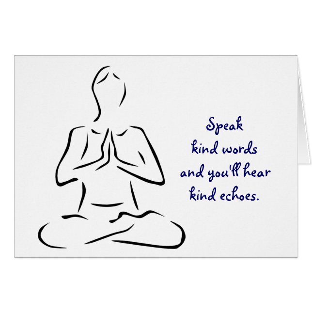 Kind Words Yoga Pose (Front Horizontal)