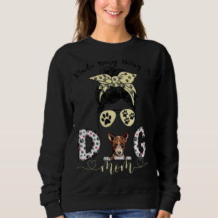 Kinda Busy Being A Best Dog Mum Basenji African Ba Sweatshirt