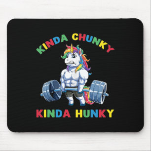 Kinda Chunky Kinda Hunky Weightlifting Bodybuildin Mouse Pad