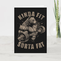 Kinda Fit Sorta Fat - Funny Gym Bear Weightlifting