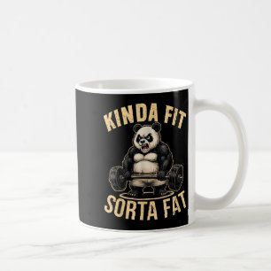 Kinda Fit Sorta Fat - Funny Gym Panda Weightliftin Coffee Mug