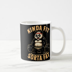 Kinda Fit Sorta Fat - Funny Gym Panda Weightliftin Coffee Mug
