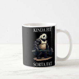 Kinda fit sorta fat funny gym panda weightlifting coffee mug