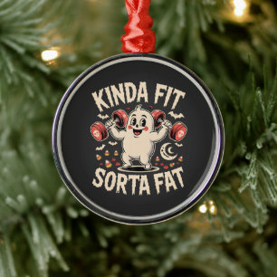 Kinda Fit Sorta Fat Metal Tree Decoration