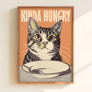 Kinda Hungry Poster Printable Kitchen Wall Art Fun
