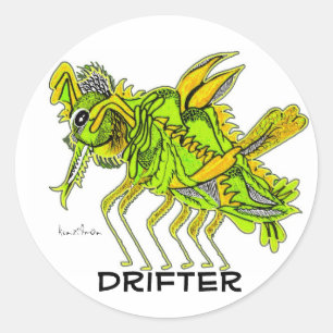 KINDA' LIKE A DRIFTER CLASSIC ROUND STICKER