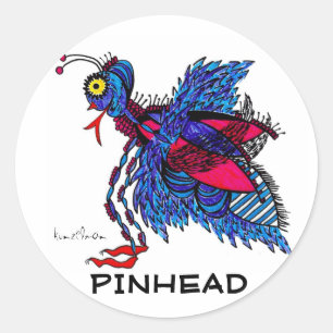 KINDA' LIKE A PINHEAD CLASSIC ROUND STICKER