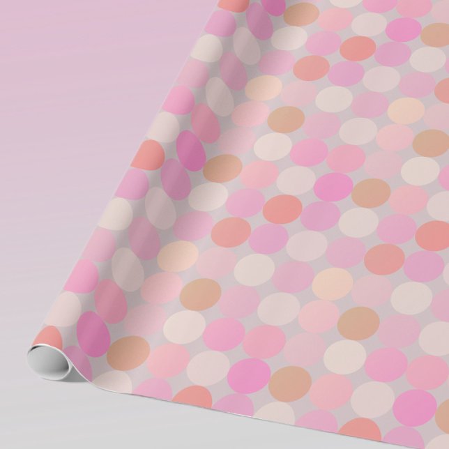 Kinda Modern, Kinda Retro Shades Of Pink Circles Wrapping Paper (Creator Uploaded)