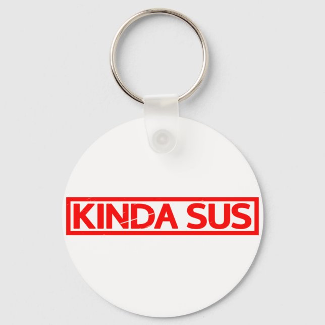 Kinda Sus Stamp Key Ring (Front)