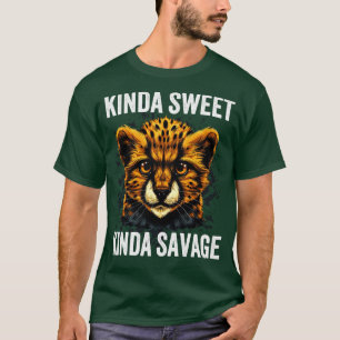 Kinda Sweet Kinda Savage Cute Cheetah T-Shirt