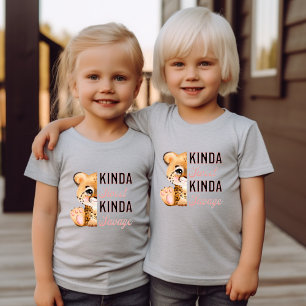 Kinda Sweet Kinda Savage Cute Leopard  T-Shirt