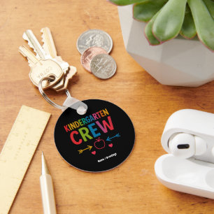 Kinder Crew Funny Kindergarten Fun Back To School Key Ring