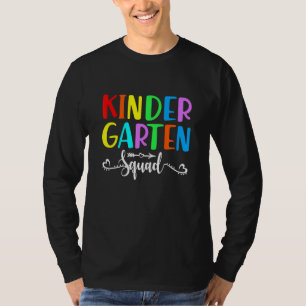 Kinder Crew Kindergarten Squad Teacher 1st Day of  T-Shirt
