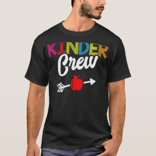 Kinder Crew Kindergarten Teacher Student Kids Back T-Shirt