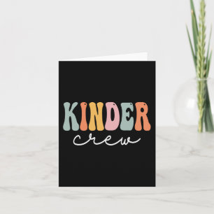 Kinder Crew Retro Groovy Vintage Happy First Day O Card