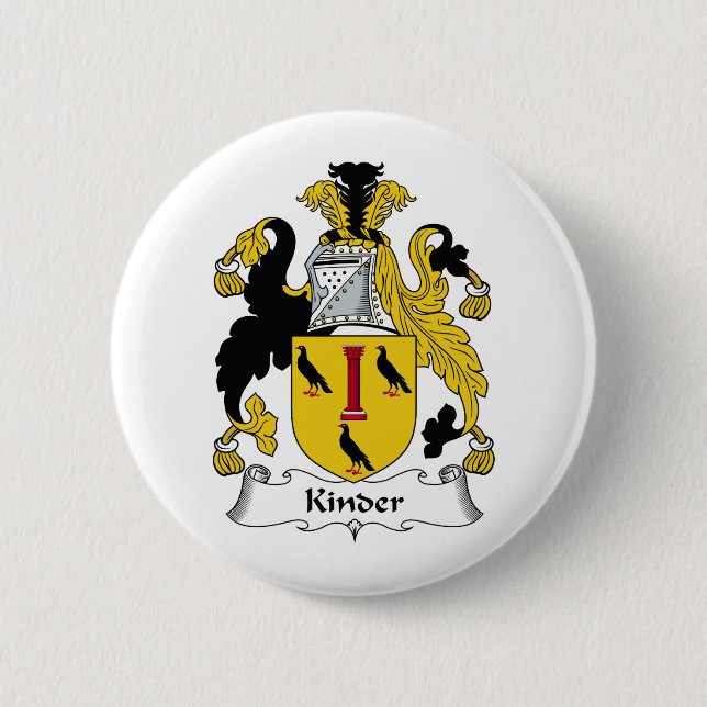 Kinder Family Crest 6 Cm Round Badge (Front)