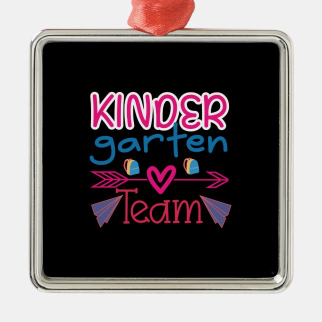 Kinder Garten Team Metal Tree Decoration (Front)