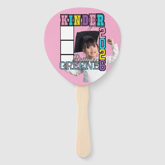  Kinder Grad 2026 Custom Photo  Hand Fan (Front)