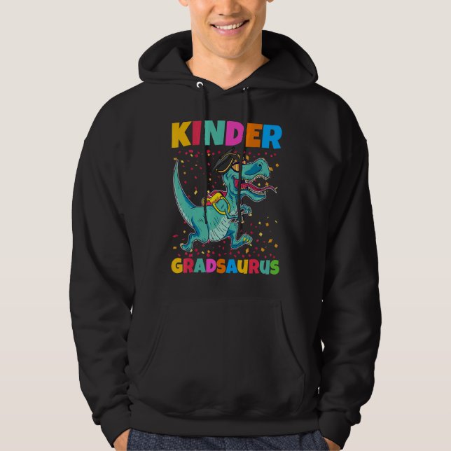 Kinder Gradsaurus Graduation Hoodie (Front)
