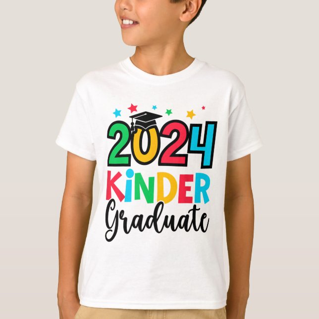 Kinder Graduate Kindergarten 2024 Graduation Gifts T-Shirt (Front)