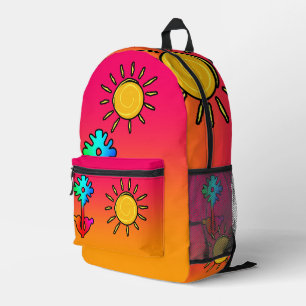 Kinder Kids Rainbow  Printed Backpack