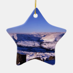 Kinder Scout Edale Holiday Card Poster Photo Block Ceramic Tree Decoration