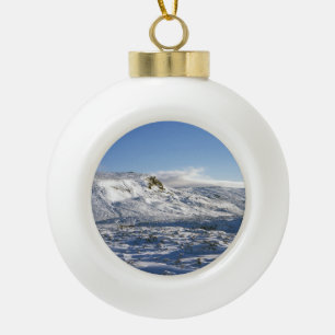 Kinder Scout Winter Holiday Card Poster Photo Bloc Ceramic Ball Christmas Ornament