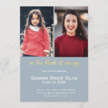 Kinder Senior Photo Graduation Party Invitation
