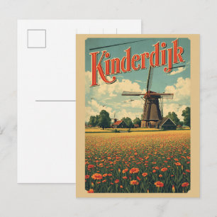 Kinderdijk Holland Netherlands WindMills gifts Postcard