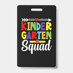 Kindergaren Squad Teacher ID Badge