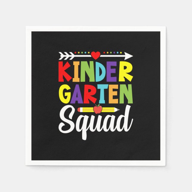 Kindergaren Squad Teacher Napkin (Front)