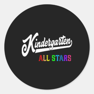 Kindergarten All Stars Teacher Team Classic Round Sticker