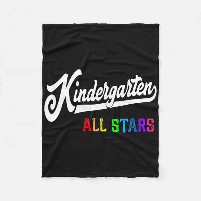 Kindergarten All Stars Teacher Team  Fleece Blanket (Front)