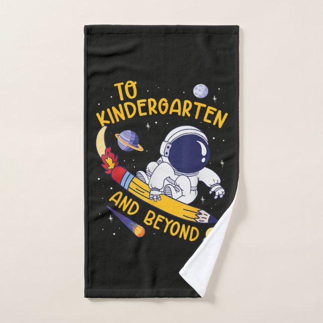 Kindergarten And Beyond Astronaut Back To School Hand Towel (Hand Towel)
