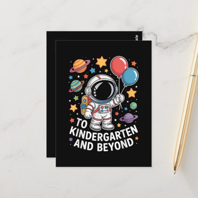 Kindergarten And Beyond Astronaut Space  Postcard (Front/Back In Situ)