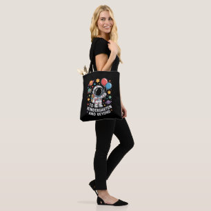 kindergarten and beyond astronaut space tote bag